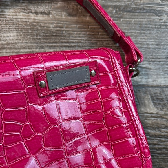 Joy Ride Handlebar Bag Insulated Reflective - Pink Faux Leather w/Straps - Picture 5 of 10